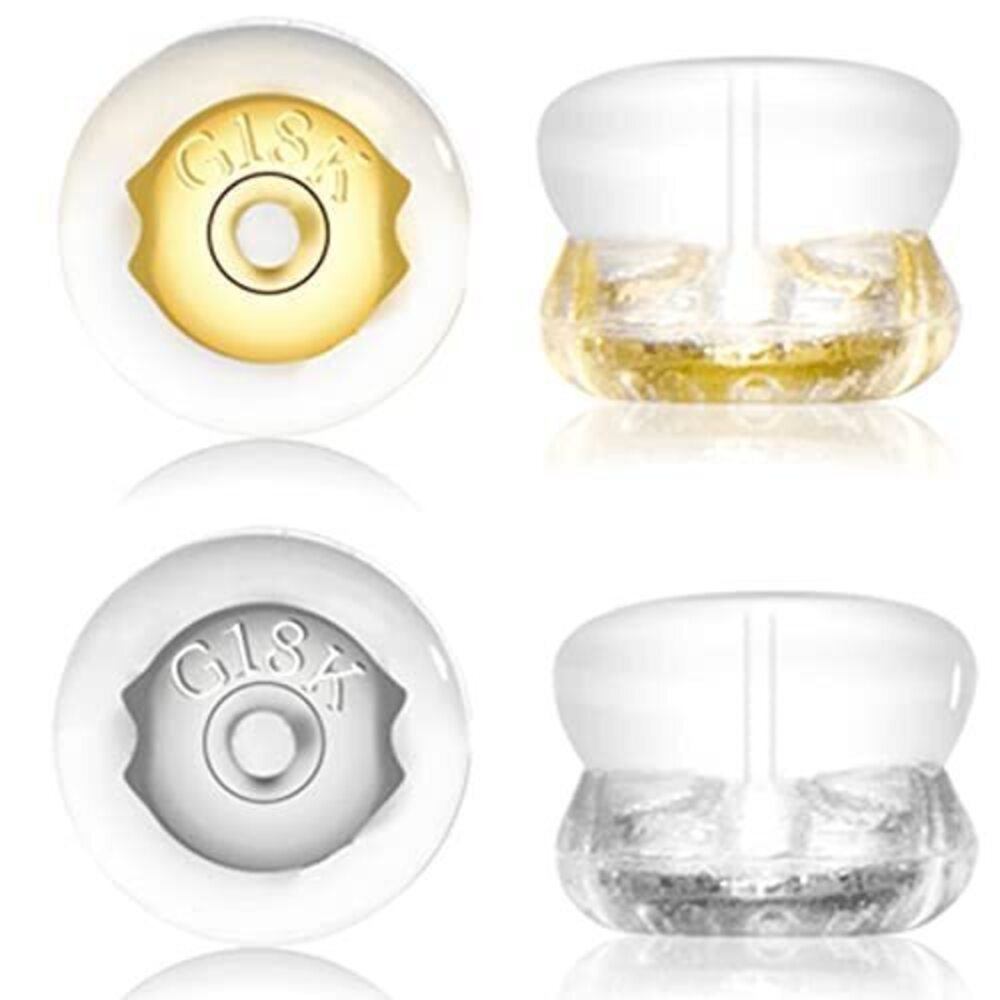 2650 Earring Backs,18K Gold Silicone Earring Backs for Studs/Droopy